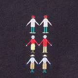 People T-Shirt - Soft Black Multi