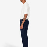 Pintuck Trouser - Navy Wool Stripe