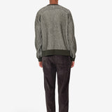 Plated Rib Crew - Olive / Ecru