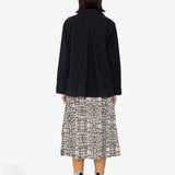 Pleated Shirt - Black Small Basketweave