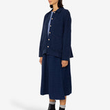 Pleated Shirt - Indigo Floatstitch