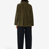Pleated Shirt - Olive Cord