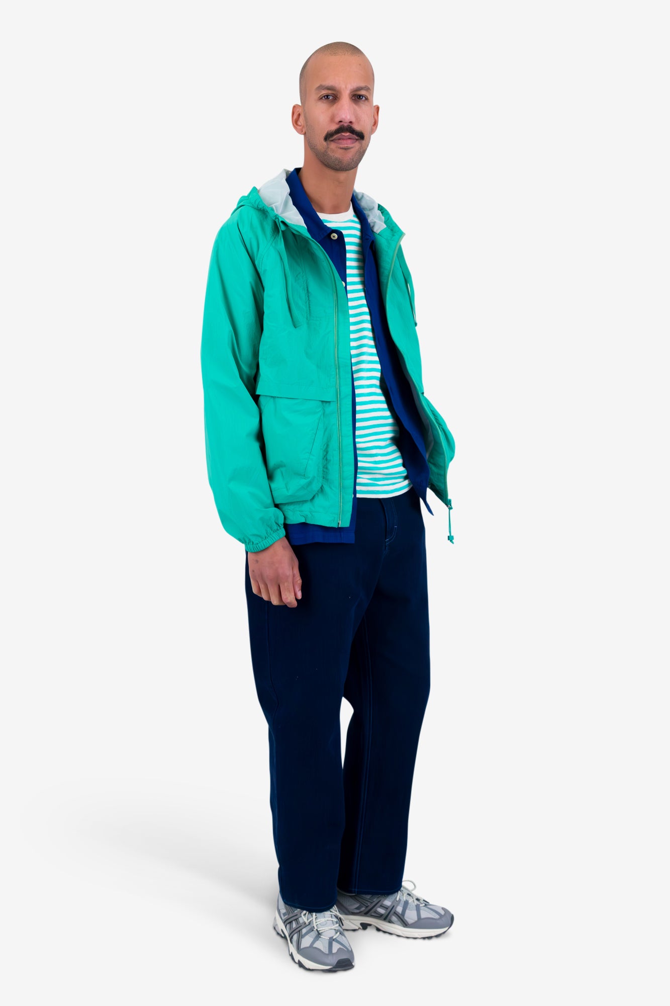 Folk Prism Zip Thru - Tropical Green