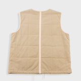 Quilted Gilet - Fossil Slub