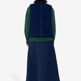 Quilted Gilet - Indigo Denim Herringbone