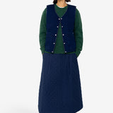 Quilted Gilet - Indigo Denim Herringbone
