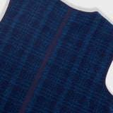 Quilted Gilet - Indigo Textured Check