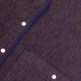 Quilted Gilet - Navy Espresso Brushed Wool