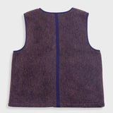 Quilted Gilet - Navy Espresso Brushed Wool