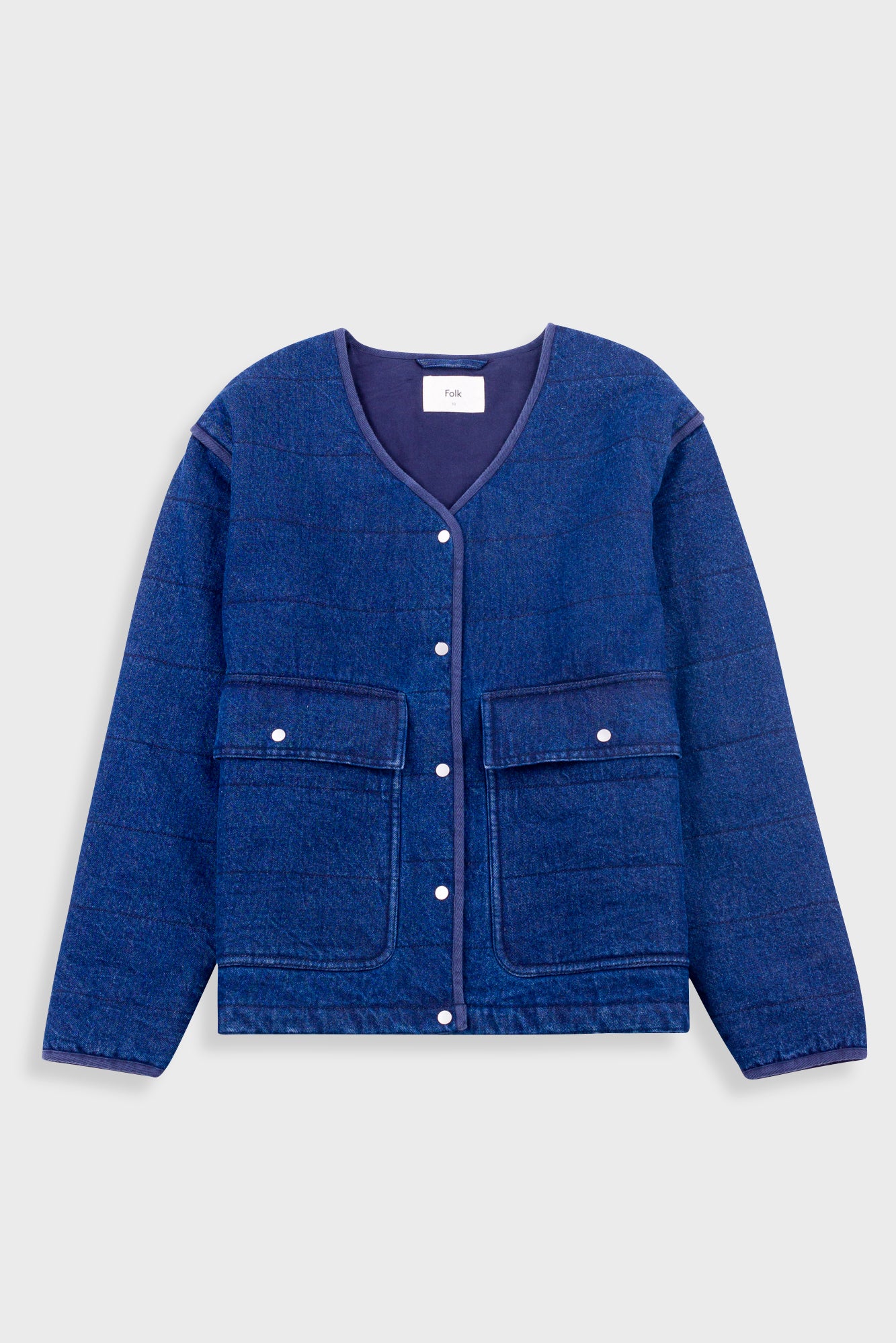 Folk Quilted Liner - Indigo Denim