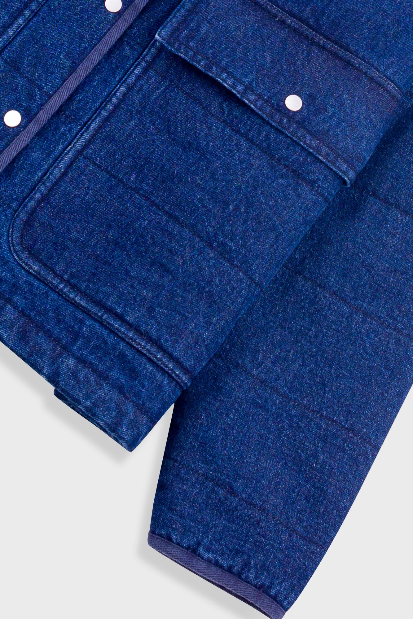 Folk Quilted Liner - Indigo Denim