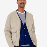 Quilted Liner Jacket - Smoke Grey Seersucker