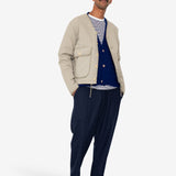 Quilted Liner Jacket - Smoke Grey Seersucker