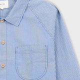Raglan Shirt - Blue Crinkle Stripe