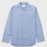 Raglan Shirt - Blue Crinkle Stripe