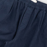 Relaxed Assembly Short - Dark Navy Cotton Linen