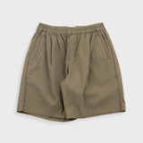 Khaki shorts on a white background