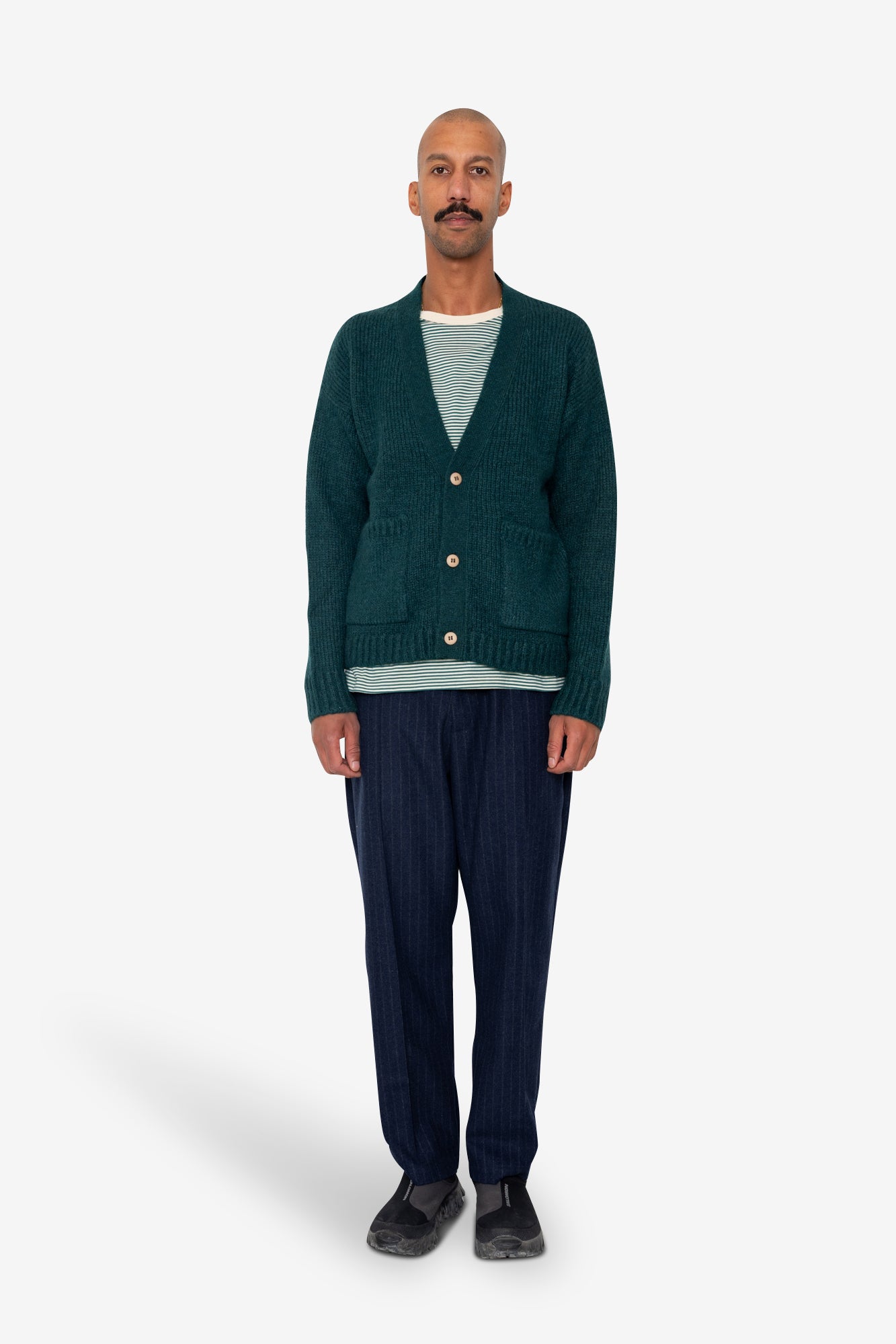 Relaxed Cardigan - Phthalo Green - Small - Men's