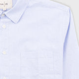 Relaxed Fit Shirt - Blue Microstripe AW25