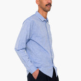Relaxed Fit Shirt - Blue Texture