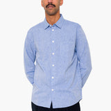 Relaxed Fit Shirt - Blue Texture