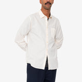 Relaxed Fit Shirt - Ecru Seersucker