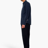 Relaxed Fit Shirt - Navy Melange Flannel