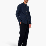 Relaxed Fit Shirt - Navy Melange Flannel