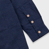 Relaxed Fit Shirt - Navy Melange Flannel