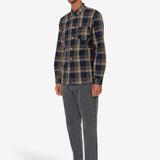 Relaxed Fit Shirt - Navy Olive Check