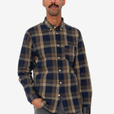 Relaxed Fit Shirt - Navy Olive Check