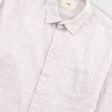 Relaxed Fit Shirt - Silver Textured Check
