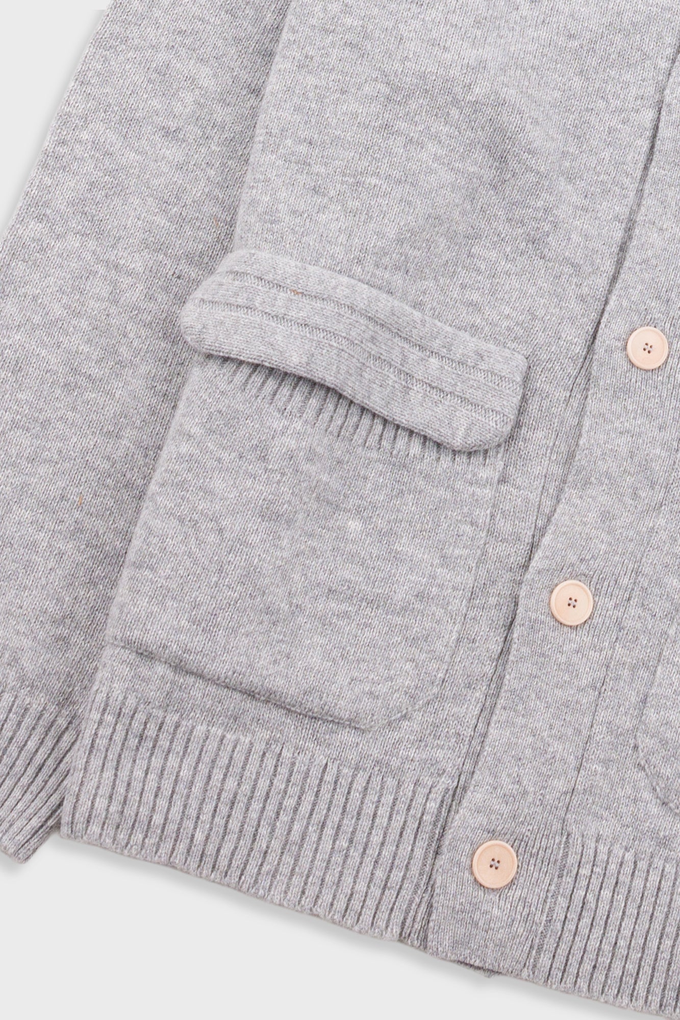 Rib Collared Cardigan - Silver Grey – Folk