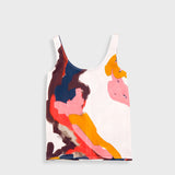 Scoop Back Vest - Impasto Print Satin