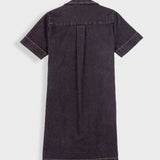 Shirt Dress - Washed Black Denim