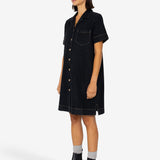 Shirt Dress - Washed Black Denim