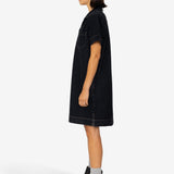 Shirt Dress - Washed Black Denim