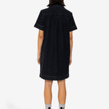 Shirt Dress - Washed Black Denim
