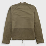 Green jacket on a white background