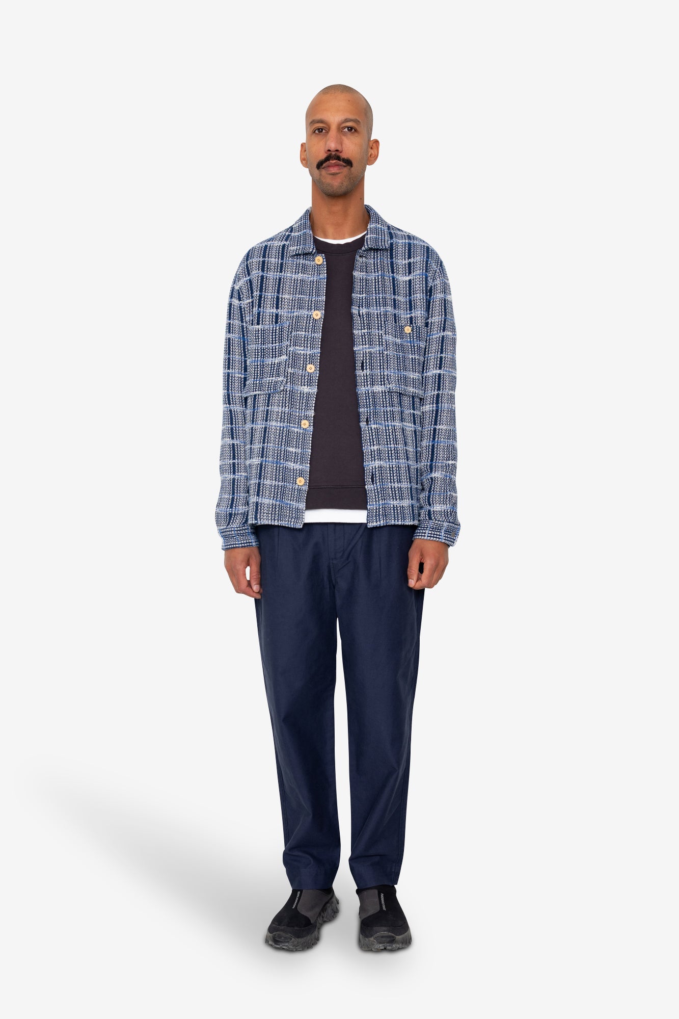 Folk Folk Patch Overshirt - Blue Tapestry