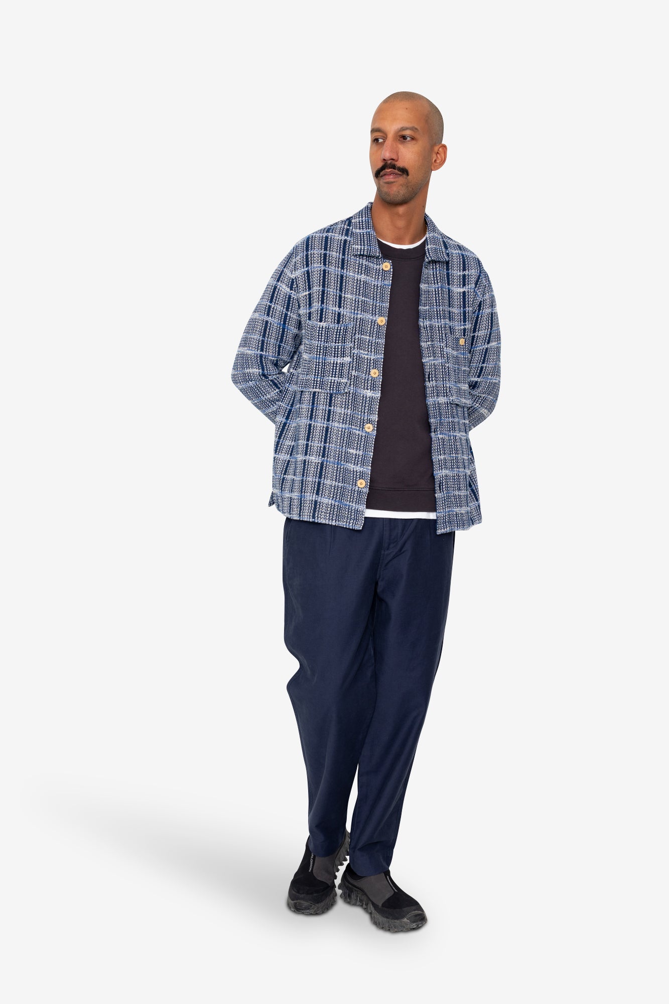 Folk Folk Patch Overshirt - Blue Tapestry
