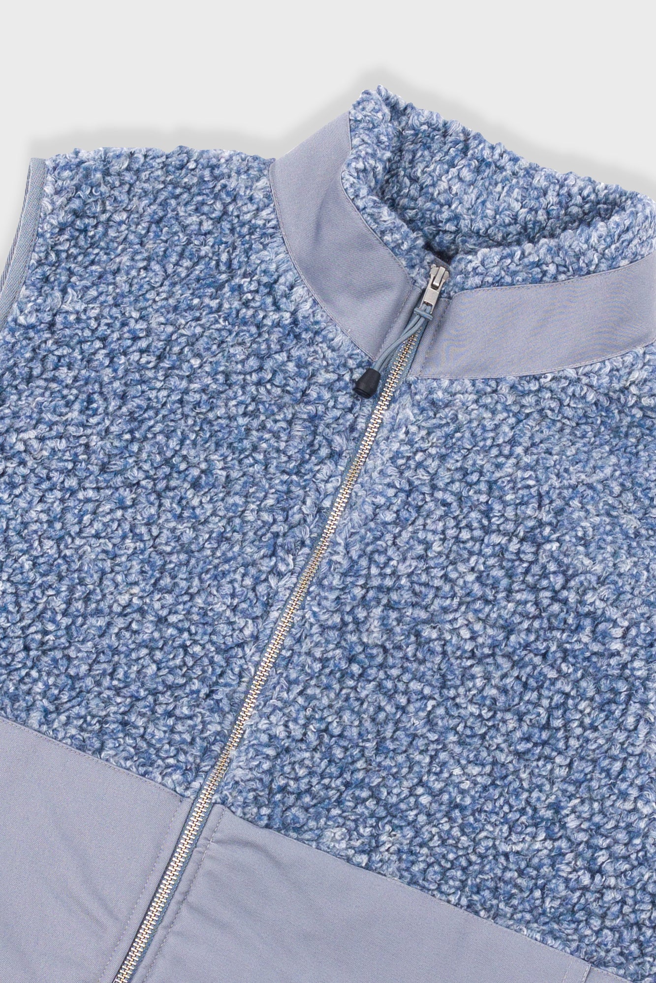 Folk Signal Gilet - Soft Blue Curly Wool