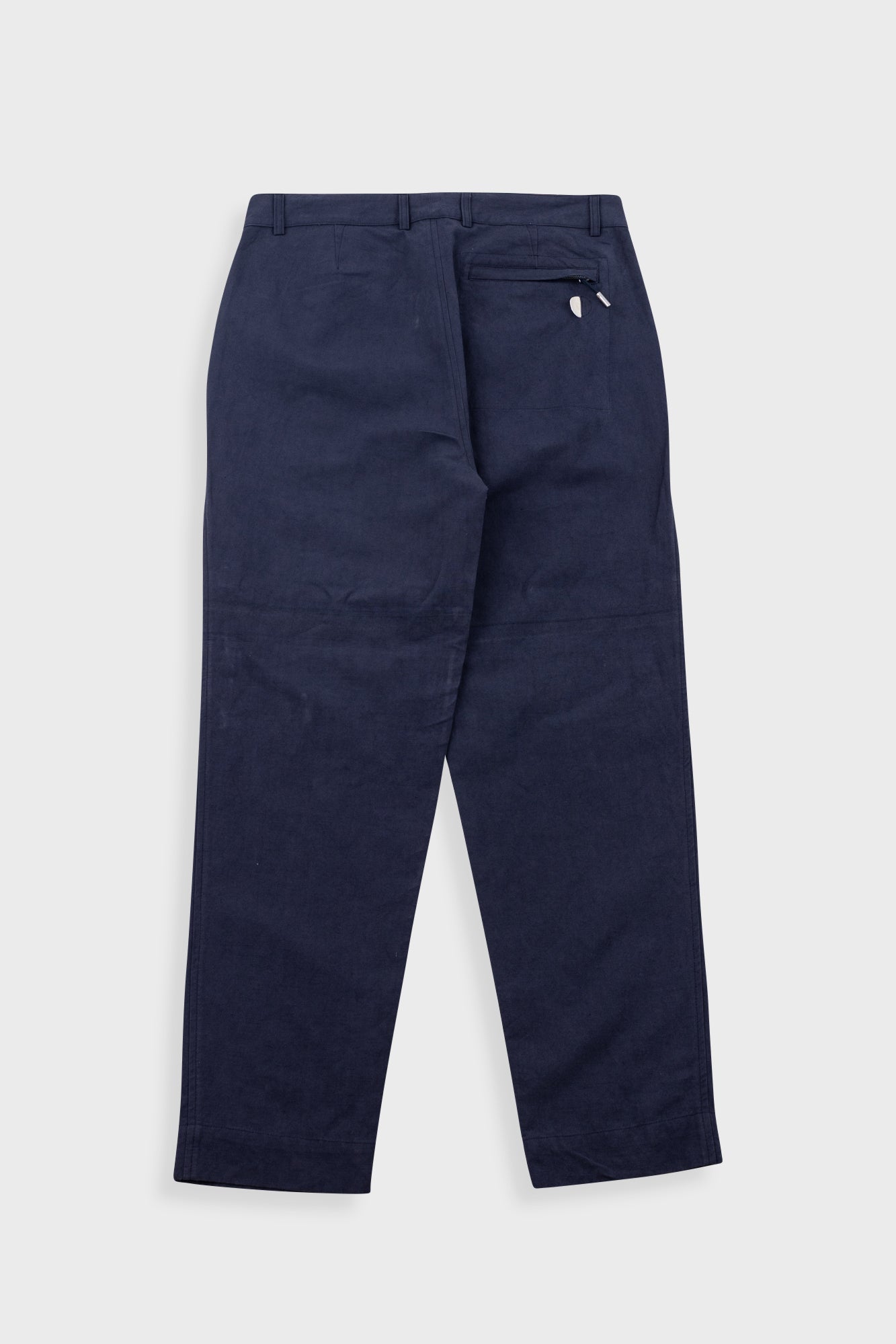 Navy blue pants on a white background