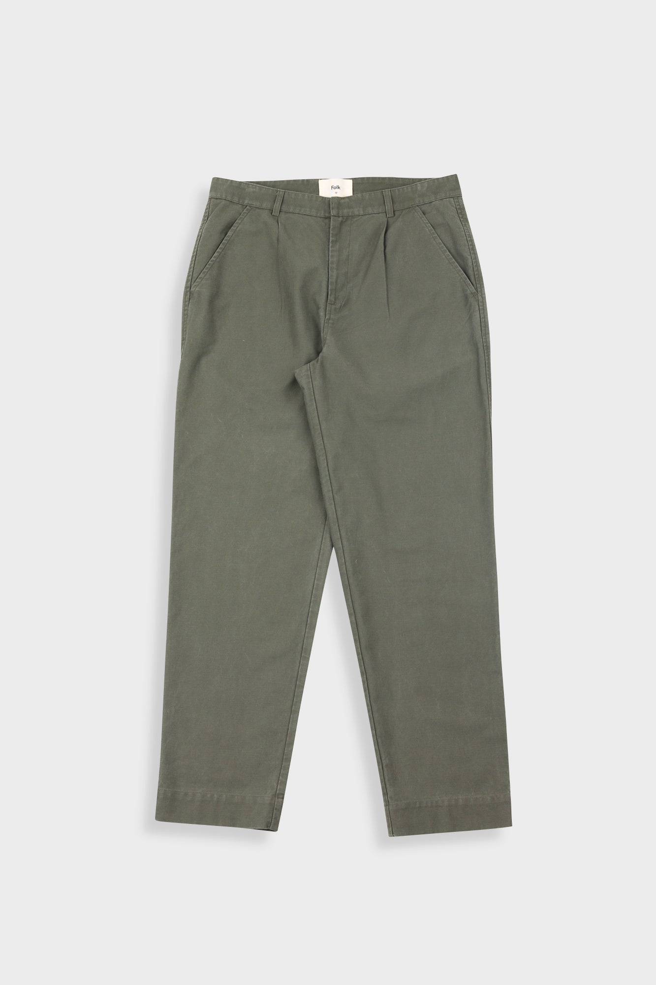Folk Signal Pant - Dark Olive Slub
