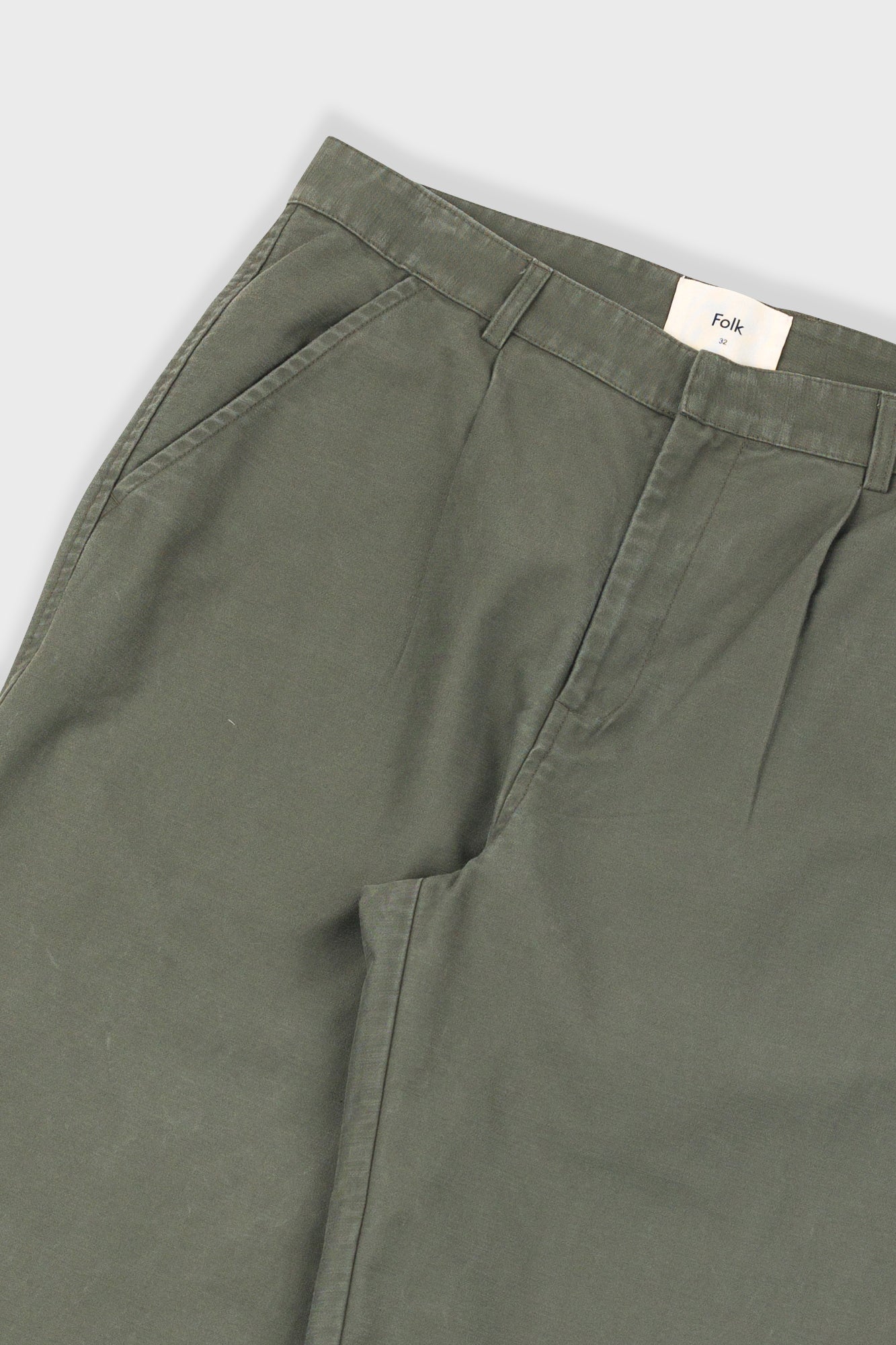 Folk Signal Pant - Dark Olive Slub