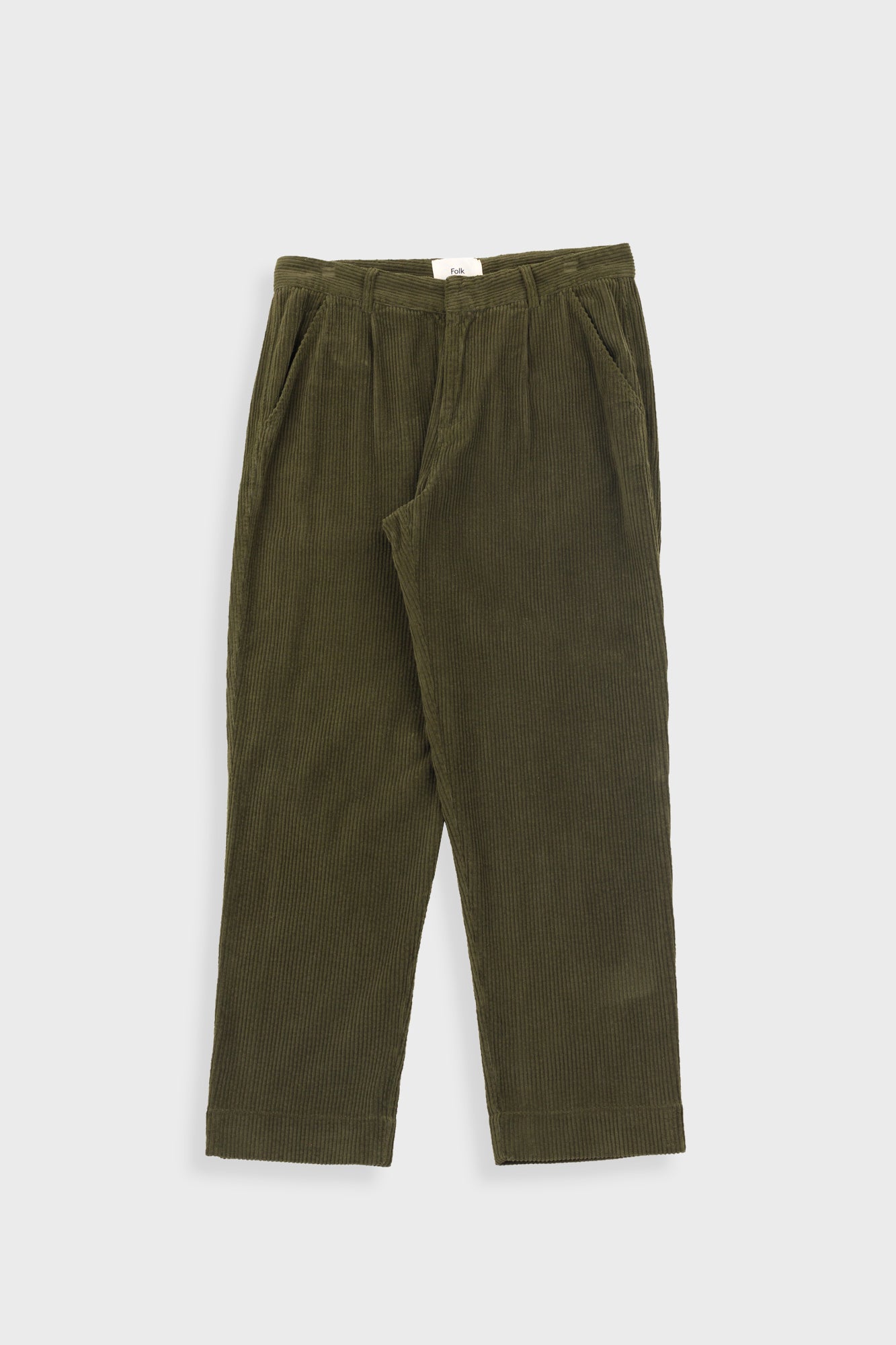 Folk Signal Pant - Olive Chunky Cord