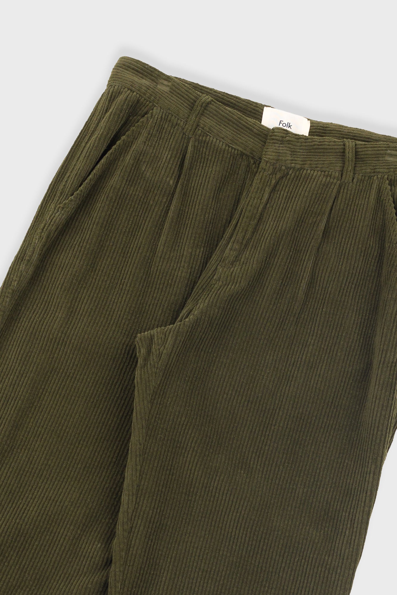 Folk Signal Pant - Olive Chunky Cord