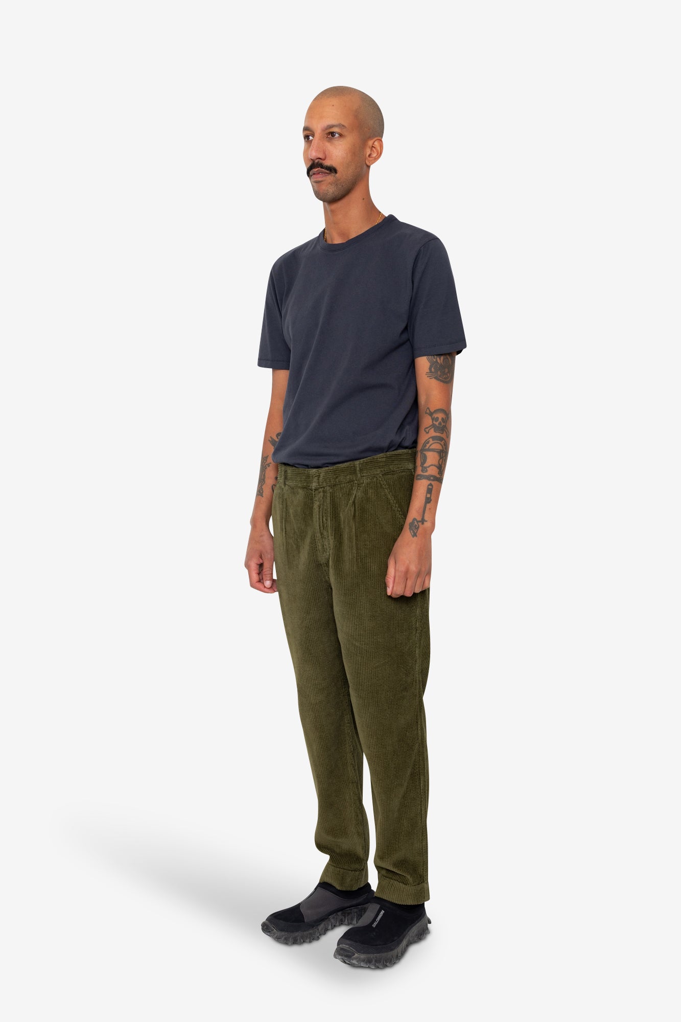 Folk Signal Pant - Olive Chunky Cord