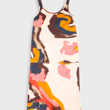 Slip Dress - Impasto Print Satin
