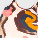 Slip Dress - Impasto Print Satin